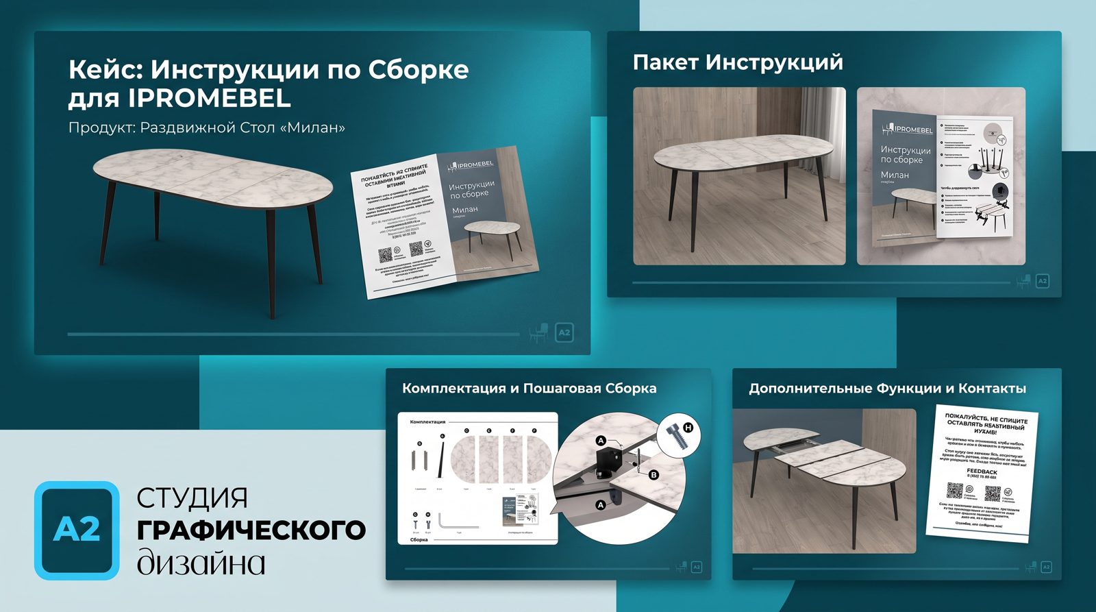 Инструкция по сборке стола Милан для IPROMEBEL